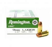 Remington UMC 9MM 147 Grain Metal Case 50rd box - L9MM9