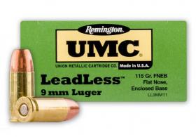 Remington 9MM 115 Grain Flat Nose Enclosed Base
