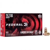 Federal American Eagle Full Metal Jacket 357 Sig Ammo 50 Round Box - AE357S2