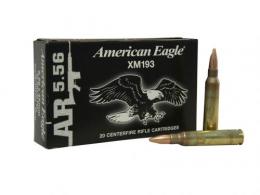 Federal American Eagle 5.56 NATO 55Gr FMJ 20 rounds - XM193