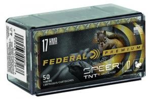 Federal Premium Speer TNT 17 HMR Ammo 17gr Jacketed Hollow Point 50 Round Box - P770 Federal Premium Speer TNT 17 HMR Ammo 17gr Jacketed Hollow Point 50 Round Box - P770