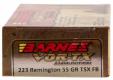 Barnes VOR-TX Long Range TSX Flat Base 223 Remington Ammo 20 Round Box