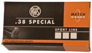 Ruag Ammotec USA Inc MFS 38 Special Full Metal Jacket Flat P - 10020 Ruag Ammotec USA Inc MFS 38 Special Full Metal Jacket Flat P - 10020