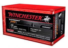 Winchester Varmint HV V-Max 17 HMR Ammo 17gr 50 Round Box - S17HMR1 Winchester Varmint HV V-Max 17 HMR Ammo 17gr 50 Round Box - S17HMR1