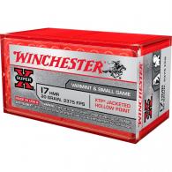 Winchester Super -X .17 HMR 20gr JHP 50rd box - X17HMR1 Winchester Super -X .17 HMR 20gr JHP 50rd box - X17HMR1