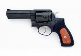 Ruger GP-100 357 Mag 4in, Blued, Rubber w/ Rosewood, Fixed, Half - 1712