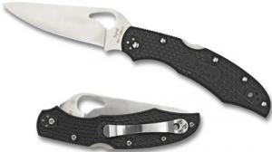 Spyderco BY03PBK2 Byrd Cara Cara 2 Lightweight 3.75" Folding Drop Point Plain 8Cr13MoV SS Blade Black Textured FRN Handle Includ - PY03PBK2