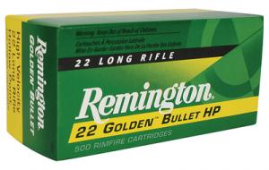 Golden .22 Long Rifle 36 Grain Plated Hollow Point 10 Boxes of 5 - 1622