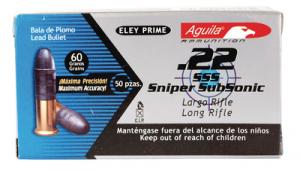 Aguila .22 Long Rifle Sniper 60 Grain Solid Point Aguila .22 Long Rifle Sniper 60 Grain Solid Point
