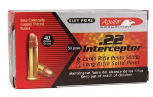 Aguila Interceptor .22 Long Rifle 40 Grain Soft Point Aguila Interceptor .22 Long Rifle 40 Grain Soft Point