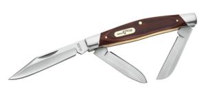 Stockman Folding Knife 3 Steel Blades Woodgrain Handle 3.88 Inch - 5718