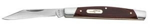 Solo Folding Knife Single Steel Blade Woodgrain Handle 3 Inch Cl - 5717