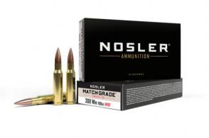 Main product image for Nosler Match Grade Custom Competition Boat Tail Hollow Point 308 Winchester Ammo 20 Round Box