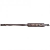 Amarillo Padded Leather Sling Brown With Camo Inserts - 8173