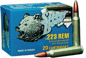 Silver Bear .223 Remington 62 Grain Soft Point 500 Per Case - A223RSPN