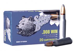 Silver Bear .308 Winchester 140 Grain Soft Point 500 Per Case - A308SPN