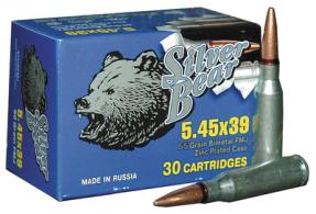 Silver Bear 5.45x39mm 60 Grain Full Metal Jacket 750 Per Case - A545NFMJ