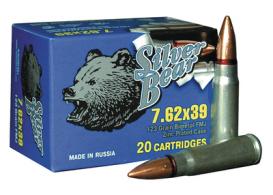 Silver Bear 7.62x39mm Russian 123 Grain Full Metal Jacket 500 Per - A762NFMJ