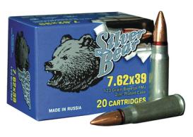 Silver Bear 7.62x39mm Russian 123 Grain Full Metal Jacket 500 Per - A762NFMJ Silver Bear 7.62x39mm Russian 123 Grain Full Metal Jacket 500 Per - A762NFMJ