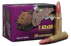 Golden Bear 7.62x39mm 123 Grain Full Metal Jacket 500 Per Case - AG762FMJ Golden Bear 7.62x39mm 123 Grain Full Metal Jacket 500 Per Case - AG762FMJ
