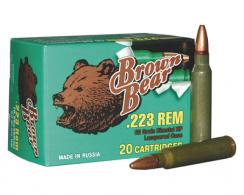 Brown Bear .223 Remington 62 Grain Hollow Point 500 Per Case - AR223HP Brown Bear .223 Remington 62 Grain Hollow Point 500 Per Case - AR223HP