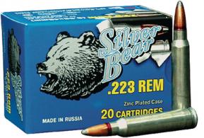 Silver Bear .223 Remington 55 Grain Full Metal Jacket 500 Per Ca - AS223FMJ Silver Bear .223 Remington 55 Grain Full Metal Jacket 500 Per Ca - AS223FMJ