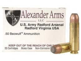 .50 Beowulf 400 Grain Flat Point - A-B400FPBOX