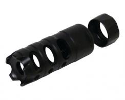 Three Chamber Muzzle Brake and Locknut Kit .308 Caliber Black - 00309