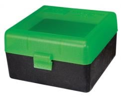 RS-100 Rifle Ammo Box .17 to .222 Magnum Clear Green/Black - RS-100-16T