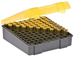 Flip Top Handgun Ammo Case 100 Round .41 Mag/.44 Mag/.45 Long Colt Gray/Amber - 122600 Flip Top Handgun Ammo Case 100 Round .41 Mag/.44 Mag/.45 Long Colt Gray/Amber - 122600