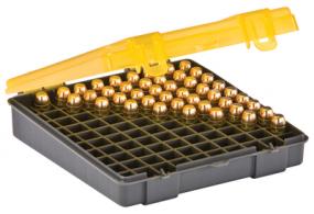 Flip Top Handgun Ammo Case 100 Round .40S&W/.45ACP/10mm Gray/Amber - 122700 Flip Top Handgun Ammo Case 100 Round .40S&W/.45ACP/10mm Gray/Amber - 122700
