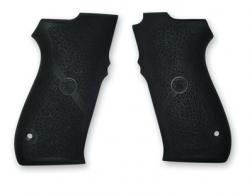 10/45 Series Full And Mid Size Hogue Grips With S&W Logo Black