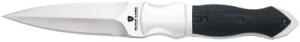 Black Label Boot Dagger Fixed Blade Knife 3.9 Inch Double Edge Blade Includes Sheath Boxed - 320102BL
