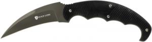 Black Label Fear Factor Fixed Blade Knife 3.5 Inch Hawkbill/Talon Karambit Tactical Blade Black G-10 Scales Handle Boxed