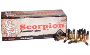 Scorpion Ammunition .22 Long Rifle 40 Grain Solid Point - ATIA22HV5000 Scorpion Ammunition .22 Long Rifle 40 Grain Solid Point - ATIA22HV5000