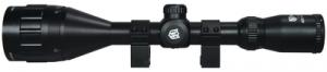 Mountmaster Riflescope 4-12x50mm Adjustable Objective Illuminated Mil-Dot Reticle Matte Black Finish With One Inch Rings
