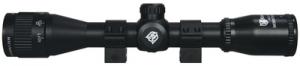 Mountmaster Riflescope 4x32mm Adjustable Objective Illuminated Mil-Dot Reticle Matte Black Finish With One Inch Rings - NMMI432AOW