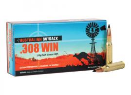 Outback Ammunition .308 Winchester 150 Grain Swift Scirocco II BTS 200 Rounds Per Case - OB308SII Outback Ammunition .308 Winchester 150 Grain Swift Scirocco II BTS 200 Rounds Per Case - OB308SII