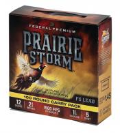 Premium Prairie Storm FS Lead Carry Pack 12 Gauge 2.75 Inch 1.25 Ounce 5 Round Four Boxes of 25 Each - PF154FSF305 Premium Prairie Storm FS Lead Carry Pack 12 Gauge 2.75 Inch 1.25 Ounce 5 Round Four Boxes of 25 Each - PF154FSF305