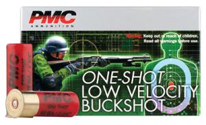 One Round Low Velocity Buckshot 12 Gauge 2.75 Inch 1200 FPS 9 Pellets 00 Buckshot