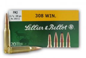 Rifle Ammunition .308 Winchester 180 Grain Full Metal Jacket - SB308B Rifle Ammunition .308 Winchester 180 Grain Full Metal Jacket - SB308B