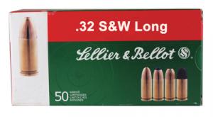 Handgun Ammunition .32 Smith & Wesson Long 100 Grain Lead Wadcutter - SB32SWLB