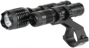 Red Laser and LED 160 Flashlight Matte Black - TWLLRCP