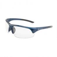 S&W Corporal Half Frame Shooting Glasses Blue Frame Clear Lens - 110164