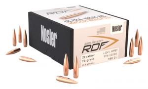 RDF Rifle Bullets .243 Diameter 70 Grain Hollow Point Boattail 100 Per Box