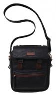 Urban Satchel Unisex Design With Holster Black With Brown Trim - BDP-060