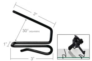 Front Kik Display Stand Clips To Glass Shelving Ten Per Package - FKIK10
