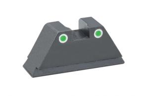 Classic Tritium 2-Dot Rear Sight For Glocks With Suppressor Green With White Outline