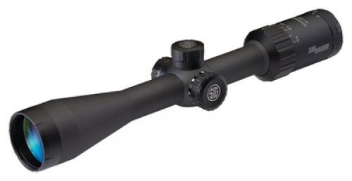 Whiskey 3 Hunting Riflescope 4-12x50mm Second Focal Plane Quadplex Reticle Black Finish One Inch Tube - SOW34011
