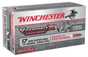 Varmint X Lead Free .17 WSM 15 Grain Polymer Tip 50 Rounds Per Box 10 Boxes Per Case